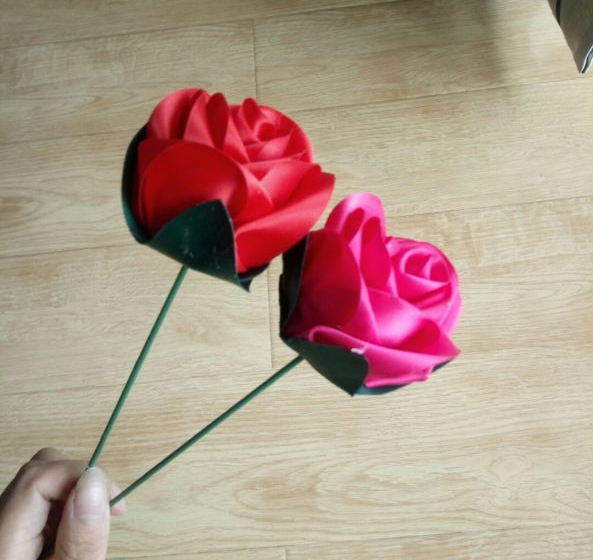 丝带玫瑰花diy教程